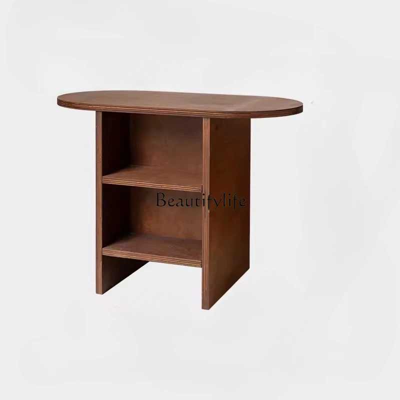 

Solid Wood Small Side Cabinet Retro Sofa Side Table Small Apartment Coffee Table Home Storage Bedside Table