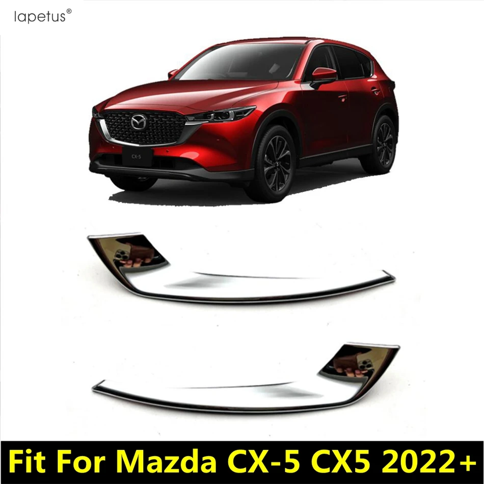 

Car Rear Fog Lamp Light Eyebrow Eyelid Strip Decoration Cover Trim For Mazda CX-5 CX5 2022 2023 ABS Chrome Exterior Accessories