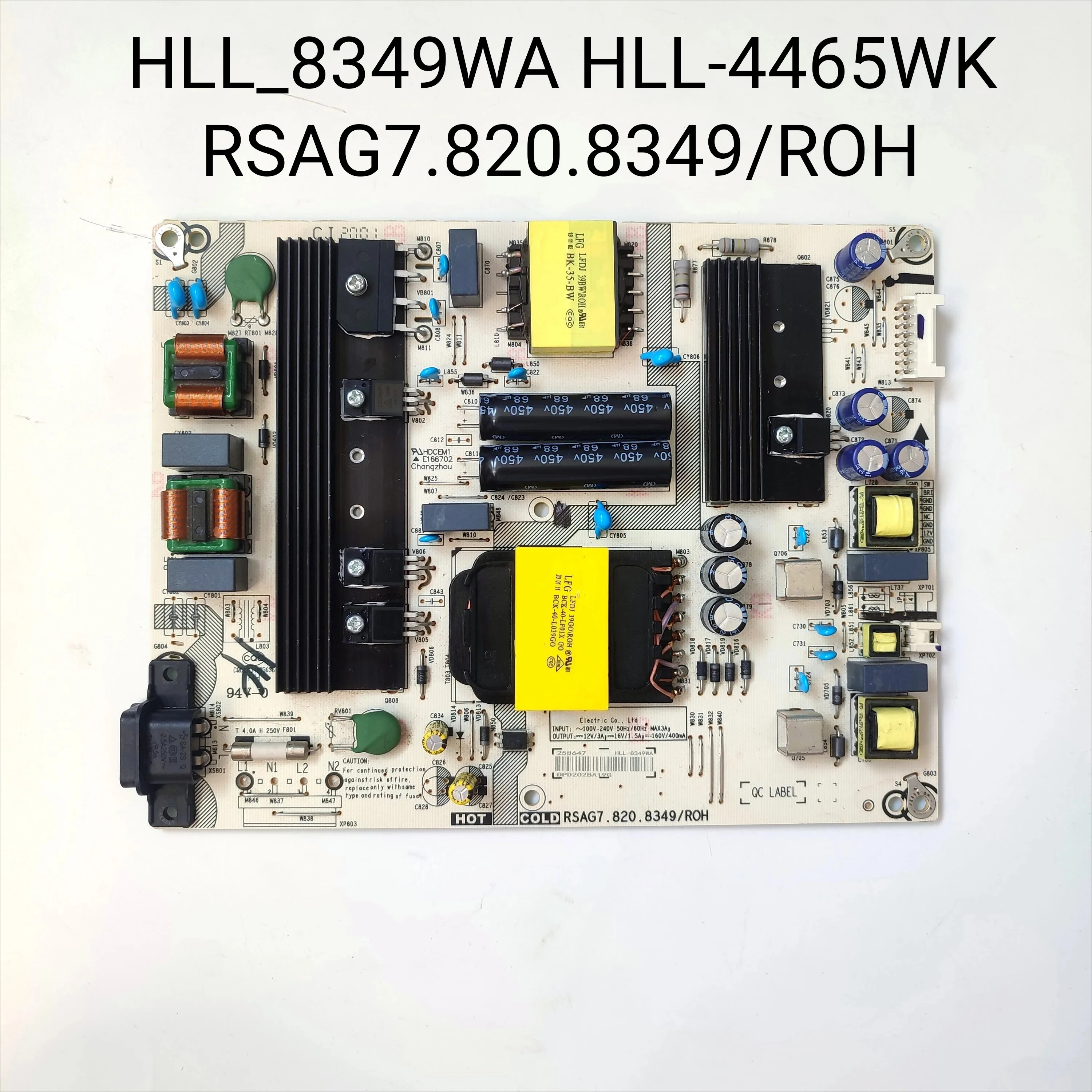 

242444 258647 HLL_8349WA HLL-4465WK RSAG7.820.8349/ROH RSAG7.820.8349 ROH Power Supply Board for 55R6E 58H6550E 58R6E LC-58Q620U