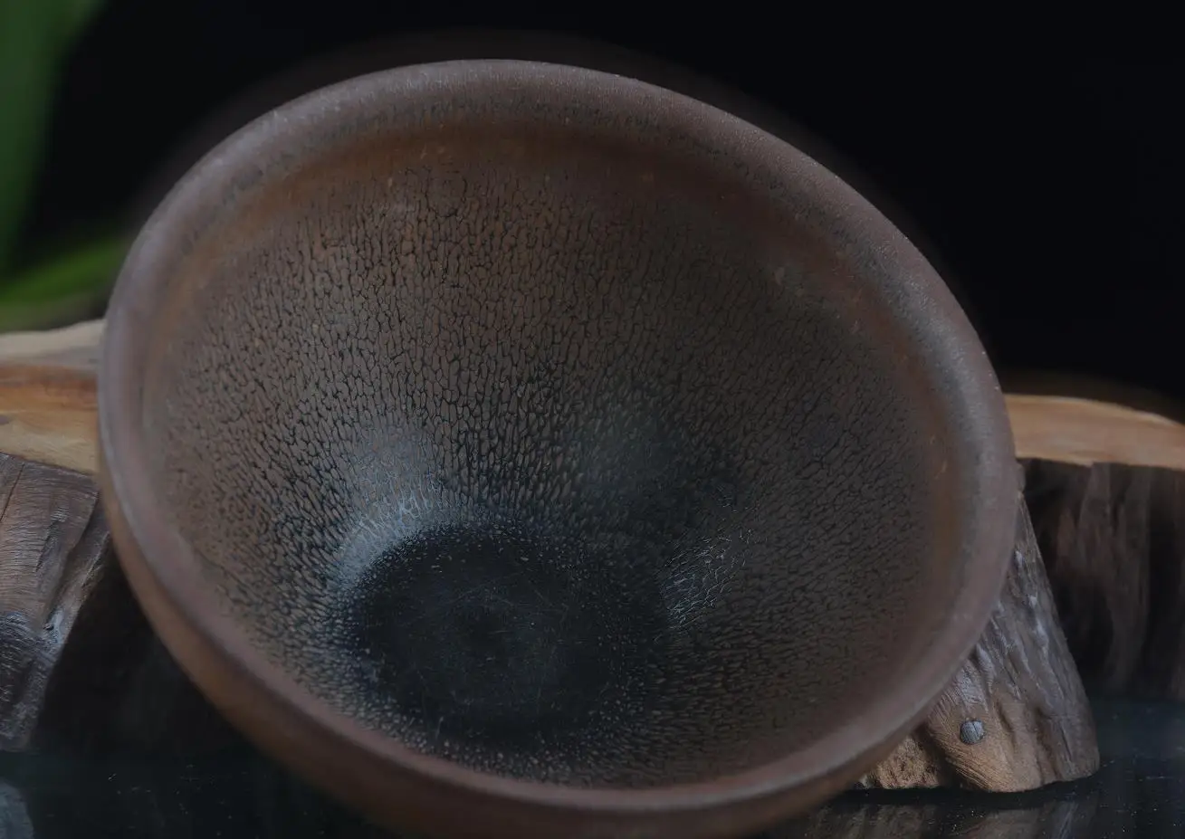 

Фарфоровая чаша ручной работы династии Сун, чайная чашка, кроличья глазурь, Джень Печь