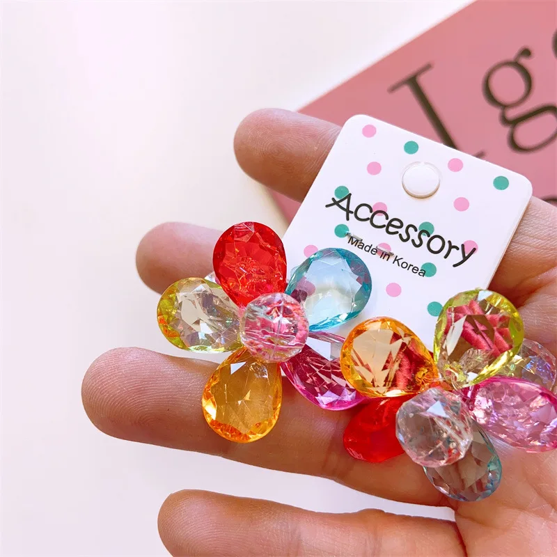 2 teile/satz süße haargummi mädchen Kopf Seil Blume Haar Gummibänder elastische Haarband Baby haarschmuck mädchen – Detail 5