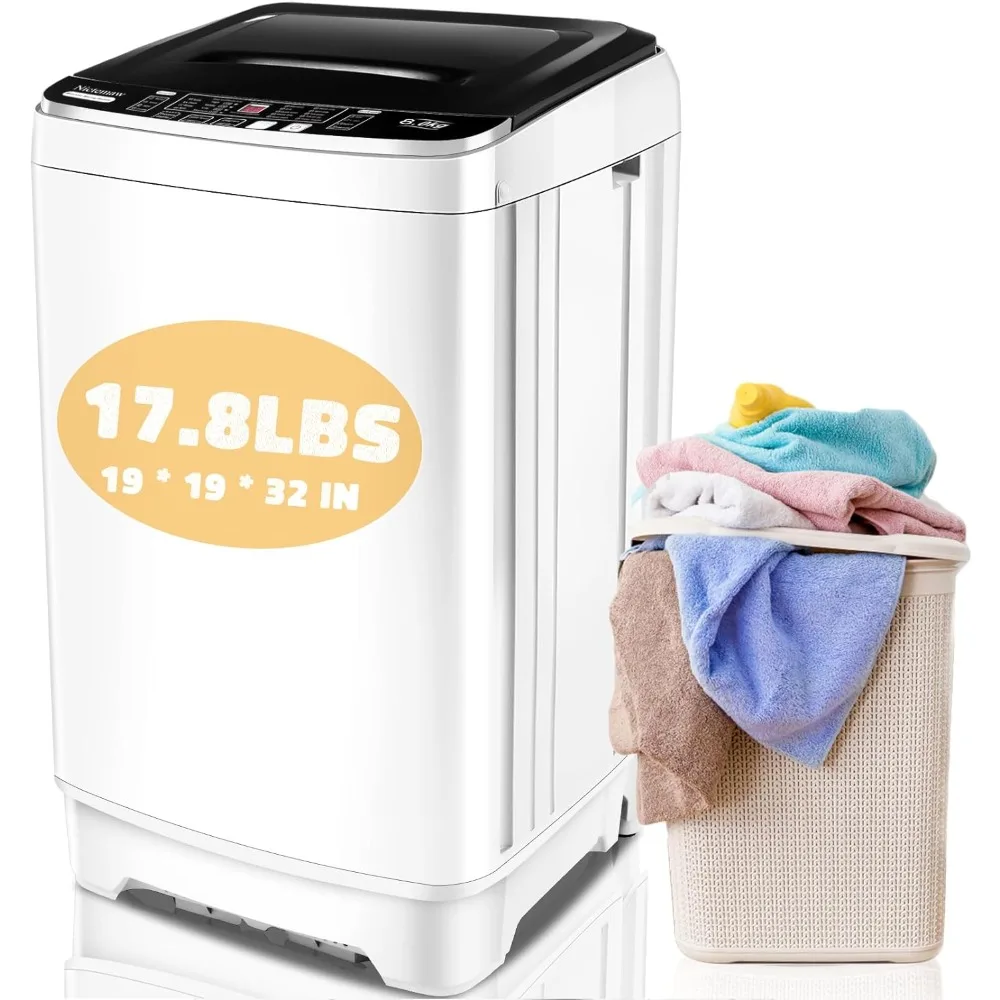 

2024 New 17.8Lbs Portable Washing Machine, 2.3 Cu.ft Portable Washer with Drain Pump, Faucet Adaptor