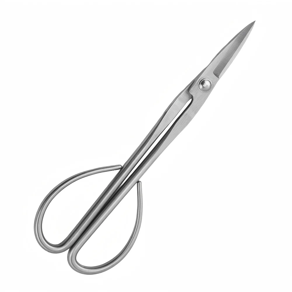 Stainless Steel Bonsai Leaf Bud Pruning Scissors, Long Handle Precision Gardening Shears for Bonsai Flower Succulent Trimming