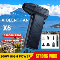 X6 Violent Fan 550000RPM Powerful Air Blower X9 Vacuum Dust Cleaner Type-C Rechargeable Strong Wind 53m/s X11 Turbo Jet Blower