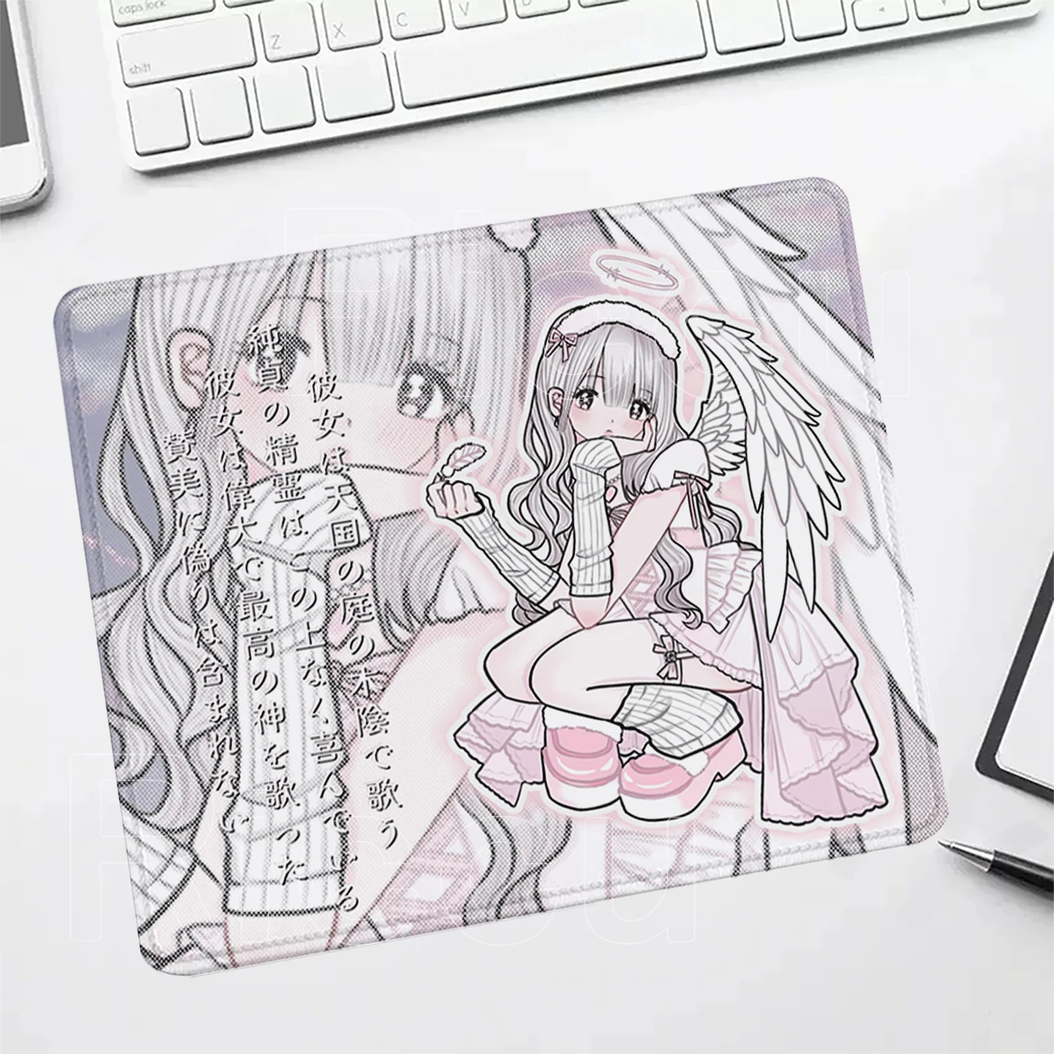 Mouse Pad Small Size Anime Girls Cute HD Printing Computer Office Gaming Table Mats Rubber Mousepads Anti-slip Kawaii Desk Pads