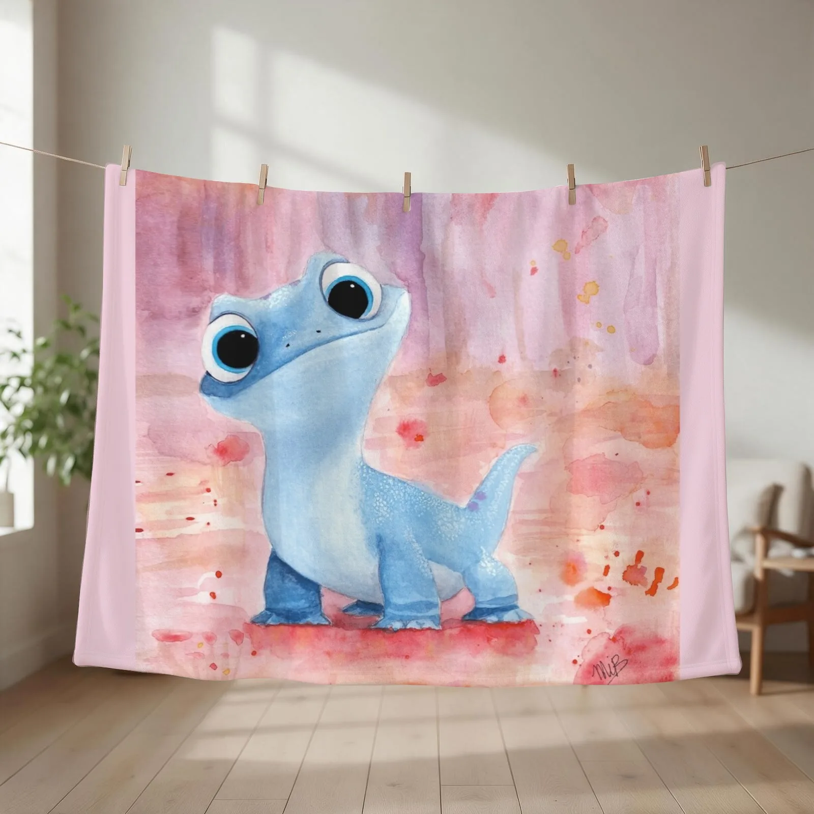 Bruni, the fire salamander Throw Blanket couch cozy soft plush fuzzy picnic outdoor blanket