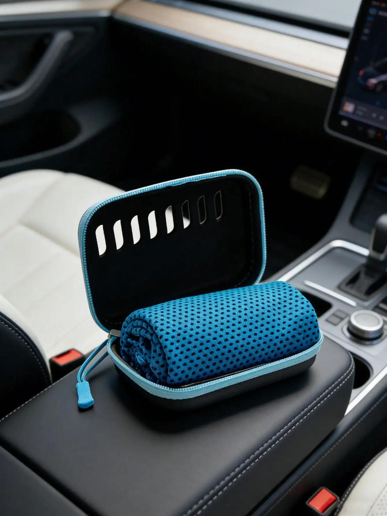 Cooling Quick-Dry Sports Towel with EVA Storage Case - Ideal for Fitness, Hiking, Camping & Outdoor Activities