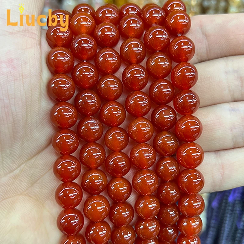 Natural Stone A+ Red agate Beads For Jewelry Making DIY Women's Accessories Earrings Bracelet Crafts 15