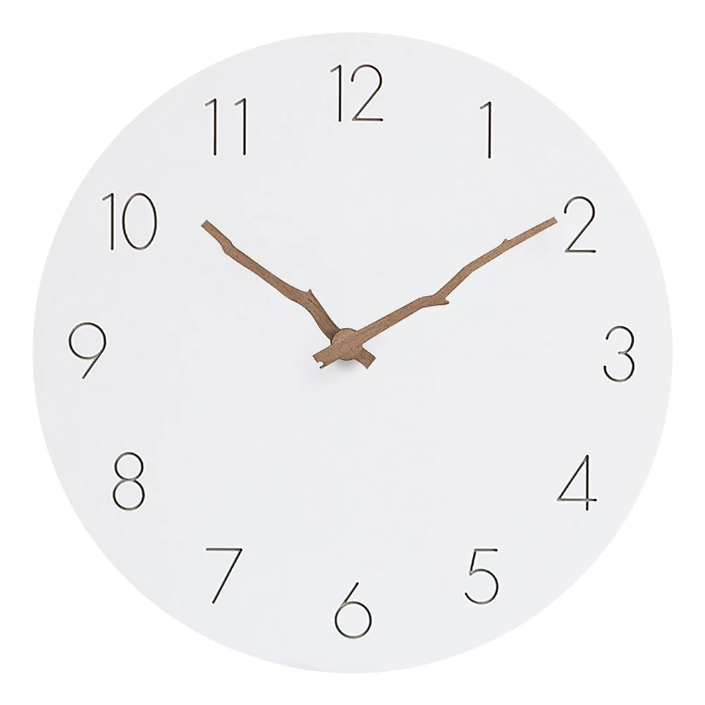 

Decorative Silent Wall Clock Branch Pointer Design Easy Install Hanging Clock for Living Room Kitchen Bedroom Wall Decor