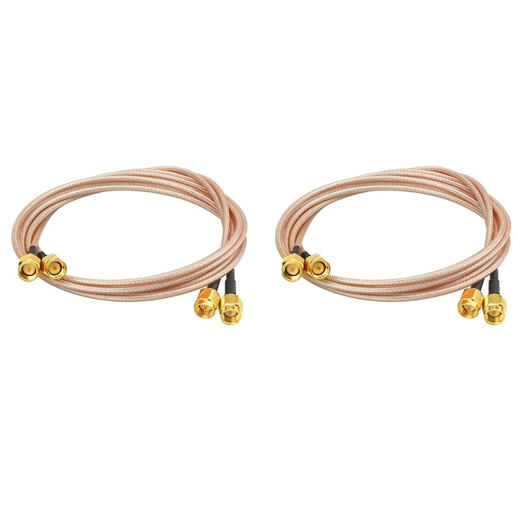 QWE-4Pcs RG316 Wire Jumper SMA Male To SMA Male Wifi Antenna Extension RF Coaxial Coax Cable Adapter Jumper(100Cm)