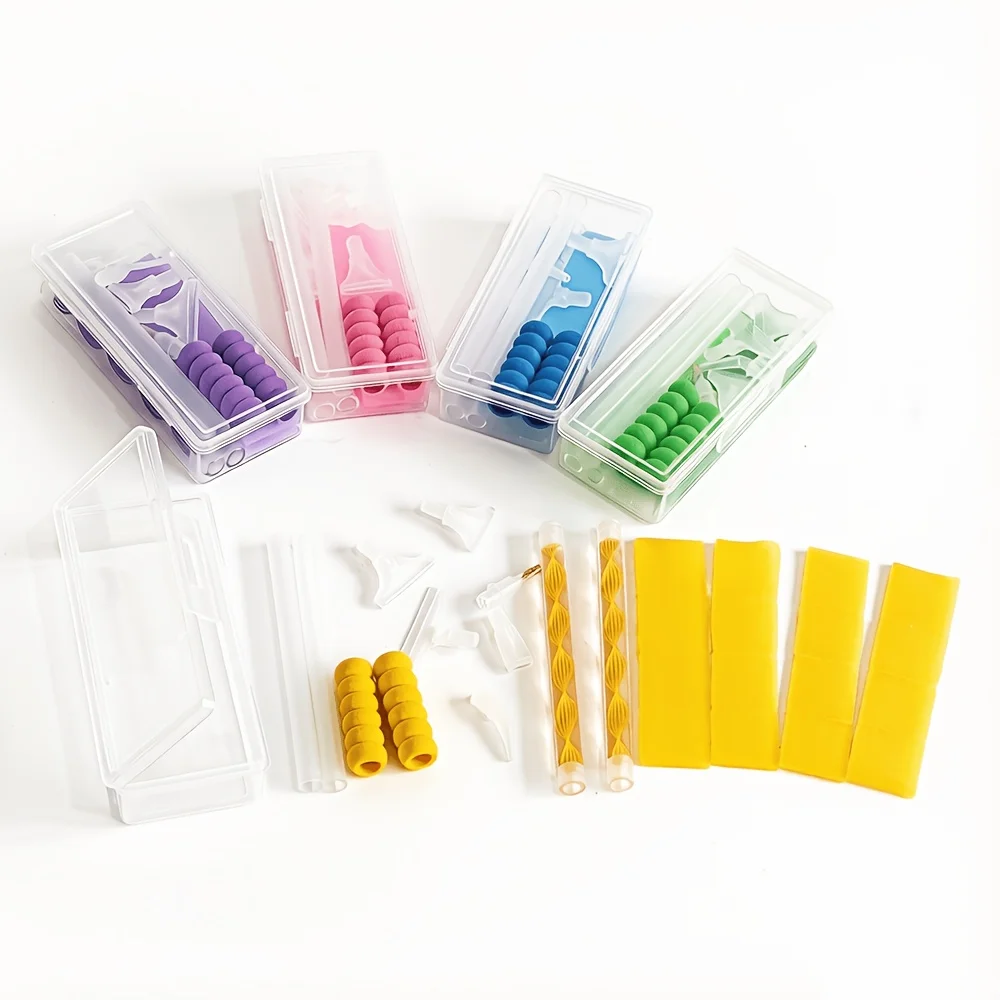 DIY Diamond Painting Tool Kit 5 Color Storage Box With Tray Wax Tweezers Pen Set 5D Diamond Embroidery Accessories Craft Tools