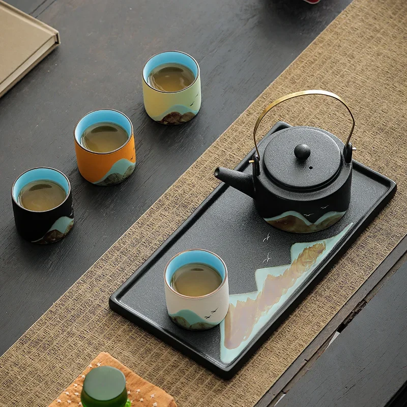 Ceramic Tea Set Kung Fu Set Event Gift Set Tea Accessories Complete Chinese Gaiwan Ceramic Infuser Kettle Tool