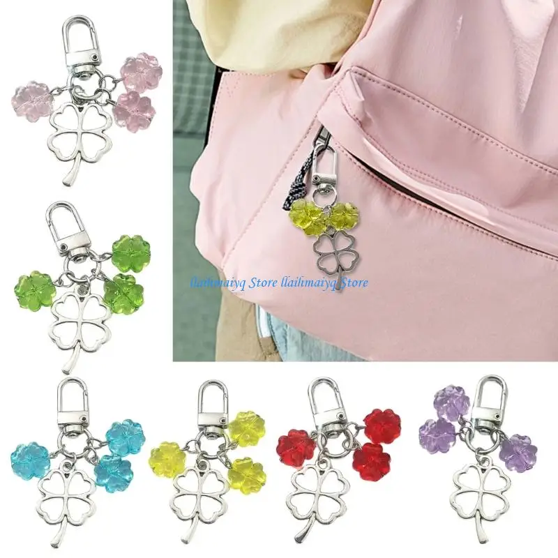 573B Four Phone Strap Acrylic Charm Handmade Keychain Camera Lucky DIY Jewelry Gift