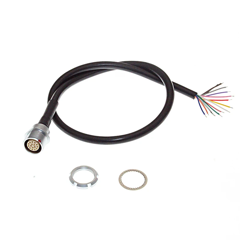 1Pcs EEG 2B 16Pin With 5 meter Shielded Cable And 2Pcs FGG 2B 16Pin With 5 meter Shielded Cable