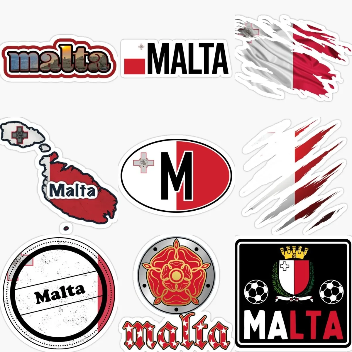 

Malta M Flag Map Emblem Skull Creative Stickers Laptop Motorcycle Wall Room Door Bumper Car Table Bicycle Truck Decal Assecories