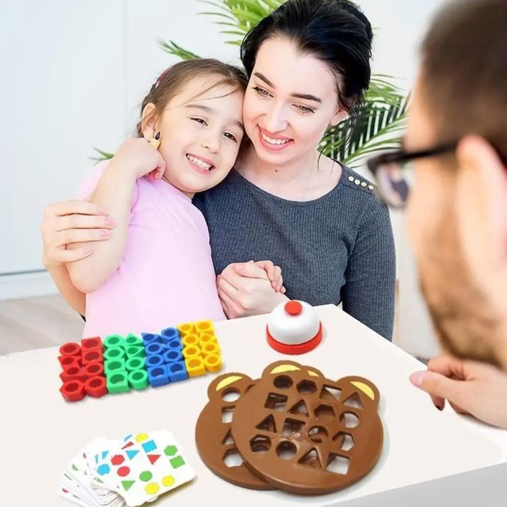 لوحة ألغاز مطابقة الشكل الهندسي مونتيسوري التفاعلية الشكل مطابقة مجلس لعبة DIY التعرف على الألوان المحمولة #1