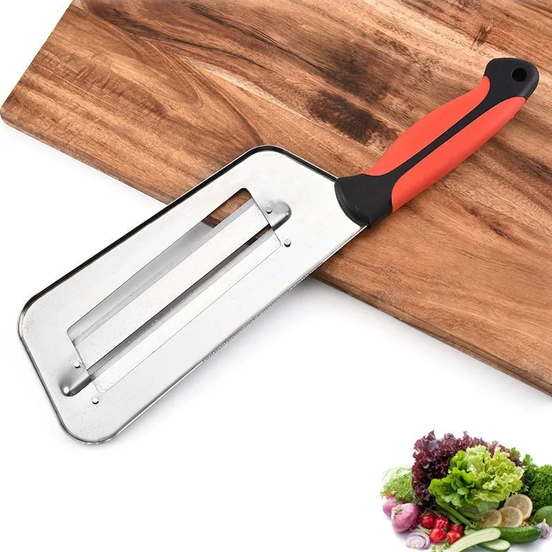 SHUOJI Vegetable Slicer Double 2 Slice Blade Slicing Knife Fish Scale Cleaner Knives Cabbage Cucumber Carrot Onion Slicer Peeler