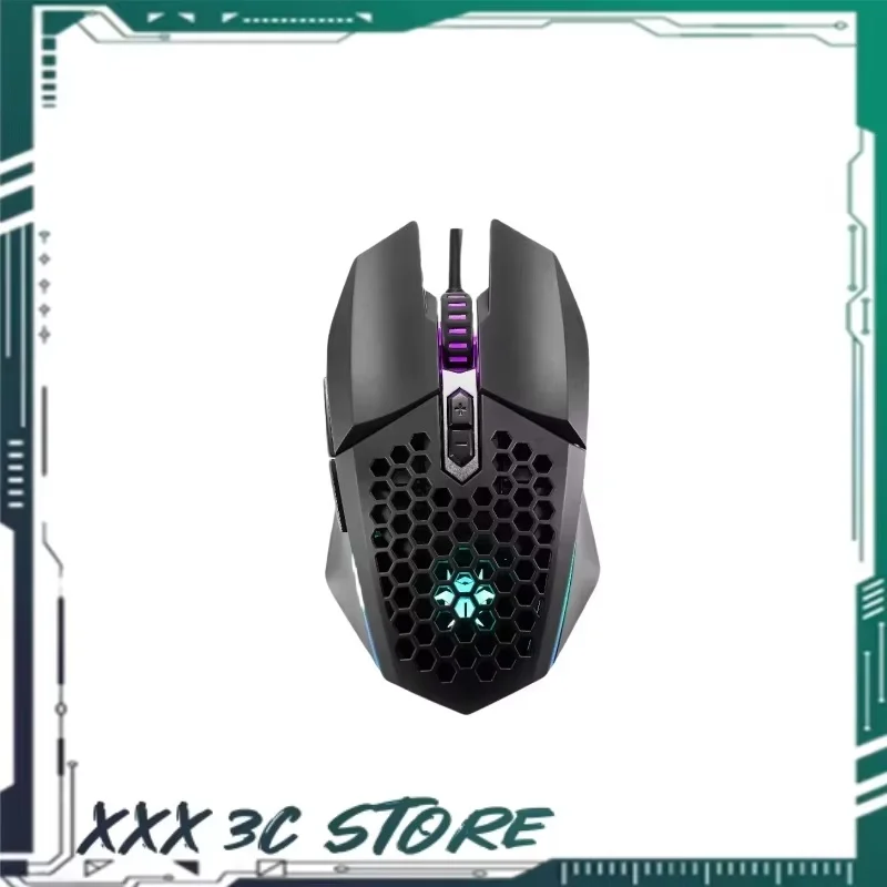 

New GM303 Wired Mouse USB Interface RGB PAW3327 DPI Adjustable 6000FPS 1000HZ Hollow Top Cover Esports Game Accessories Gift