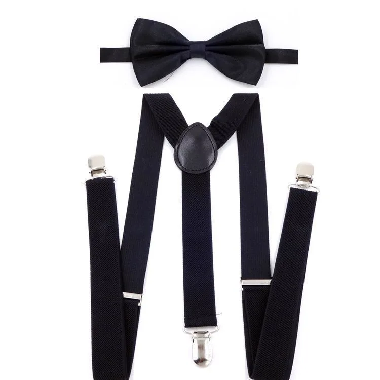 New Suspenders with Bowtie Fashion Men Bow Tie Set Mens Braces Womens Adjustable Suspenders Pants Wedding Ties Accessories