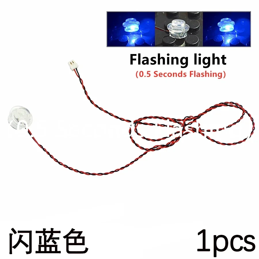 MOC Round LED Flash Light Building Block Pin Stripline Lamp Toy