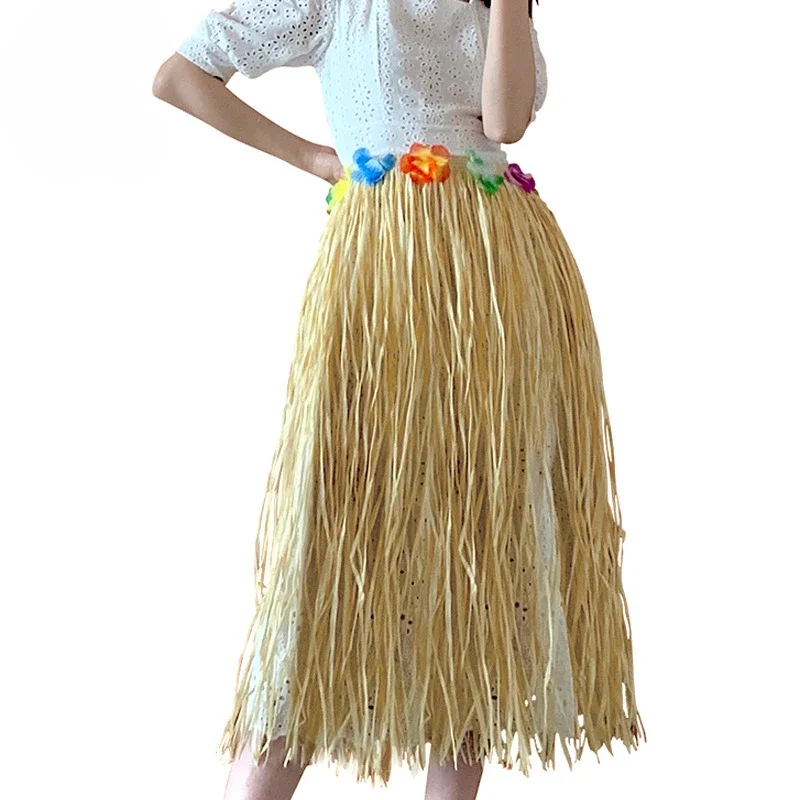 Stage Performance Clothing Seaside Vacation Dress Props Party Hawaiian Grass Skirt Simulated Straw Skirt