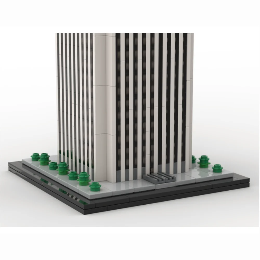 MOC-149137 1296pcs Aon Center Chicago 1:800 Scale (Amoco Building) by SPBrix PDF instructions building block model toy for kids