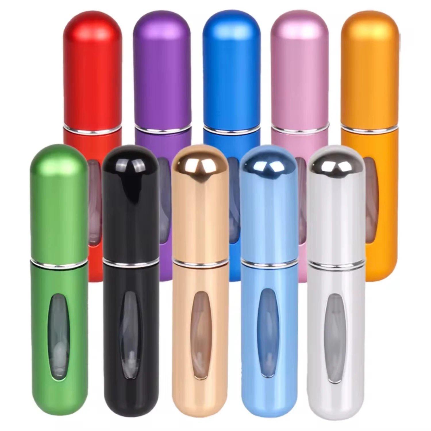 10pcs 5ml Perfume Refill Bottle Portable Mini Refillable Spray Jar Scent  Empty Cosmetic Containers Atomizer  Travel Tool