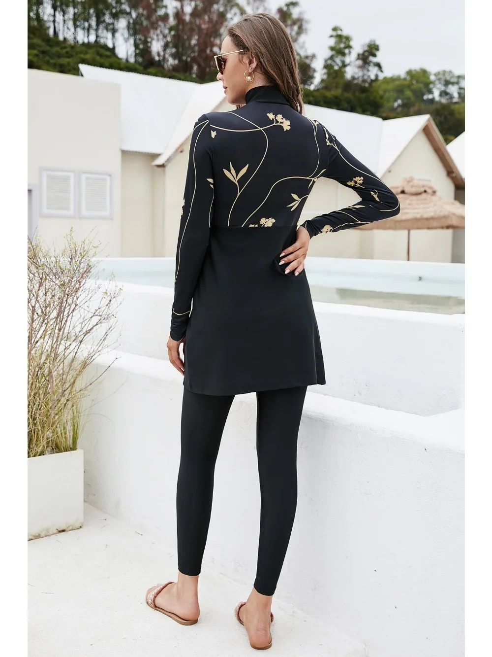 Abaya Burkini femmes musulmanes maillots de bain couverture complète modeste Musulman 2 pièces ensemble maillot de bain maillot de bain modeste maillots de bain islamique 2025