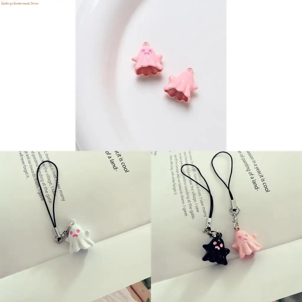 F92D Halloween Phone Strap Y2K Phone Charm Keychain Spooky Keychain for Women Girls Antilost Phone Lanyard Jewelry Ornament