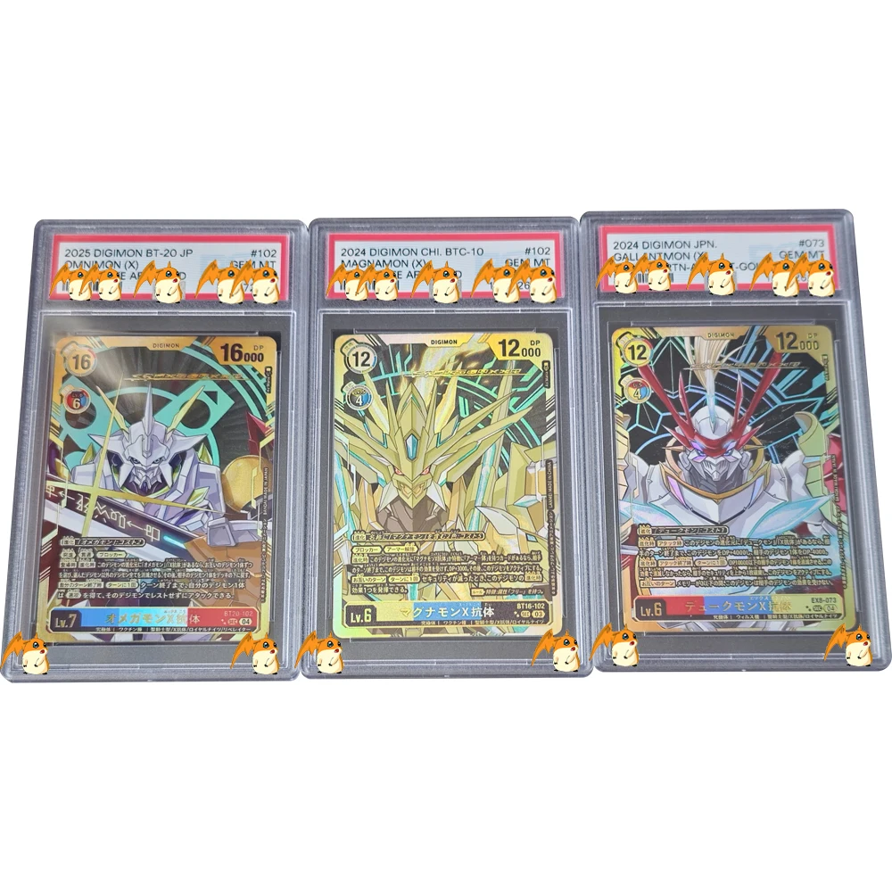 

Anime Digimon Graded Collection Card 2025 BT-20 JP OMNIMON ALTERNATE ART-GOLD GEM MT 10 Card Holographic Label Child Gift Toys