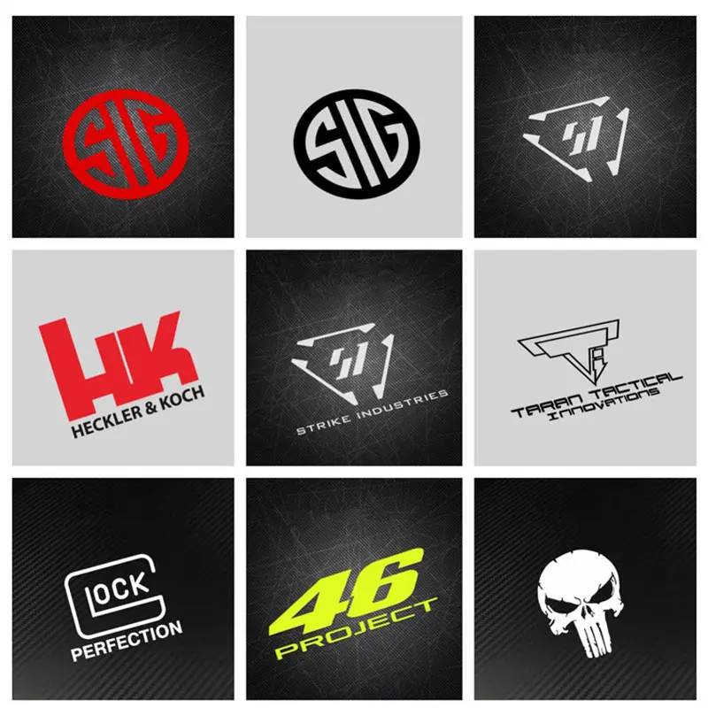 Reflective Stickers Logo Motor Decorate Car Stickers Military Tractical Pegatinas Laptop Decals Waterproof for Car Motor Helmat