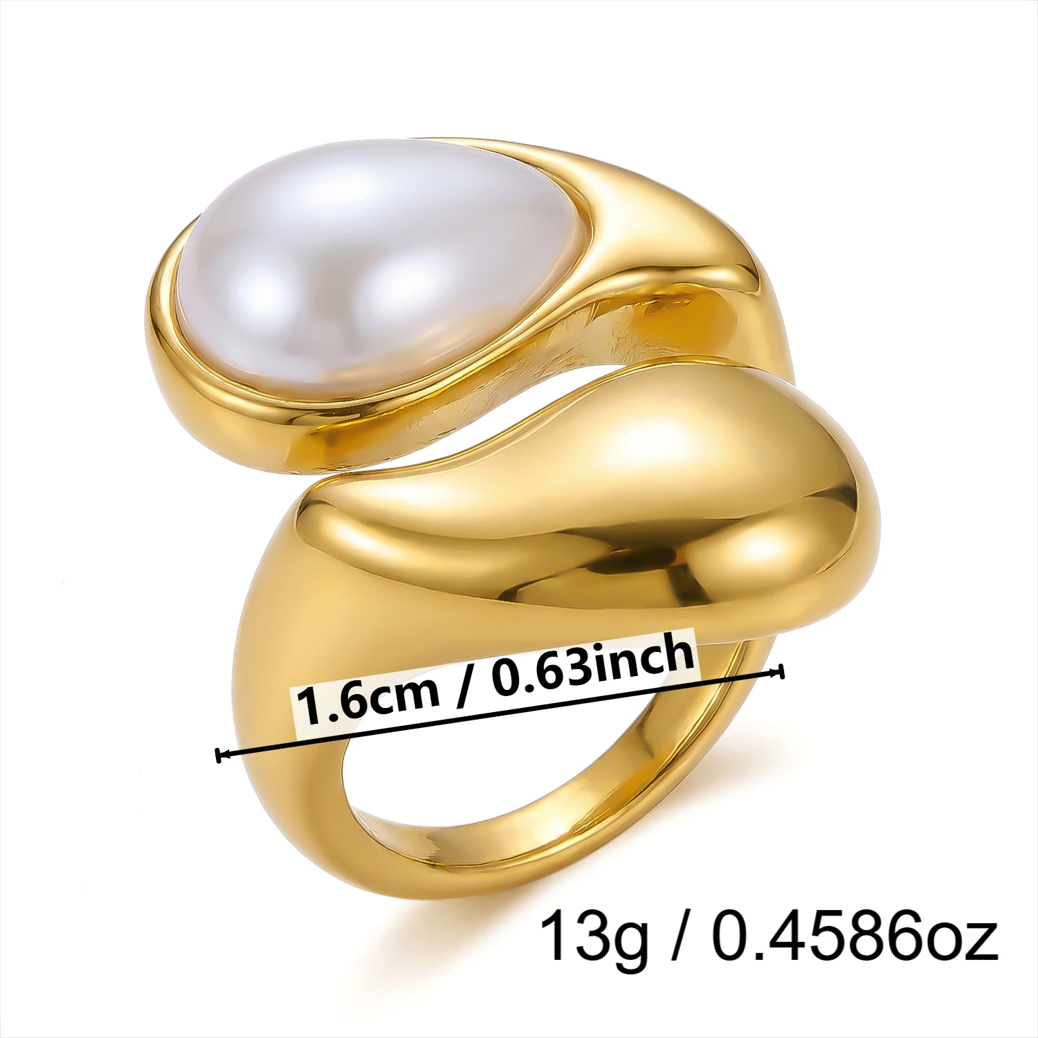 Vintage Naturstein Edelstahl-Ringe für Damen und Herren Trendige Vergoldete Hohle Geometrische Ringe Finger-Accessoires Schmuck – Detail 10