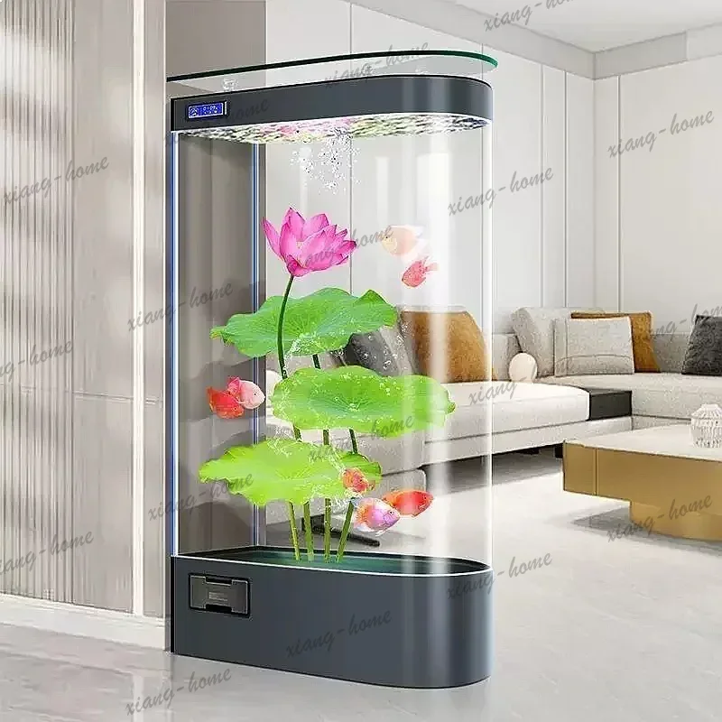 FG U-shaped goldfish tank, new model for living room and home, explosion-proof glass fish tank, aquarium, entryway screen par
