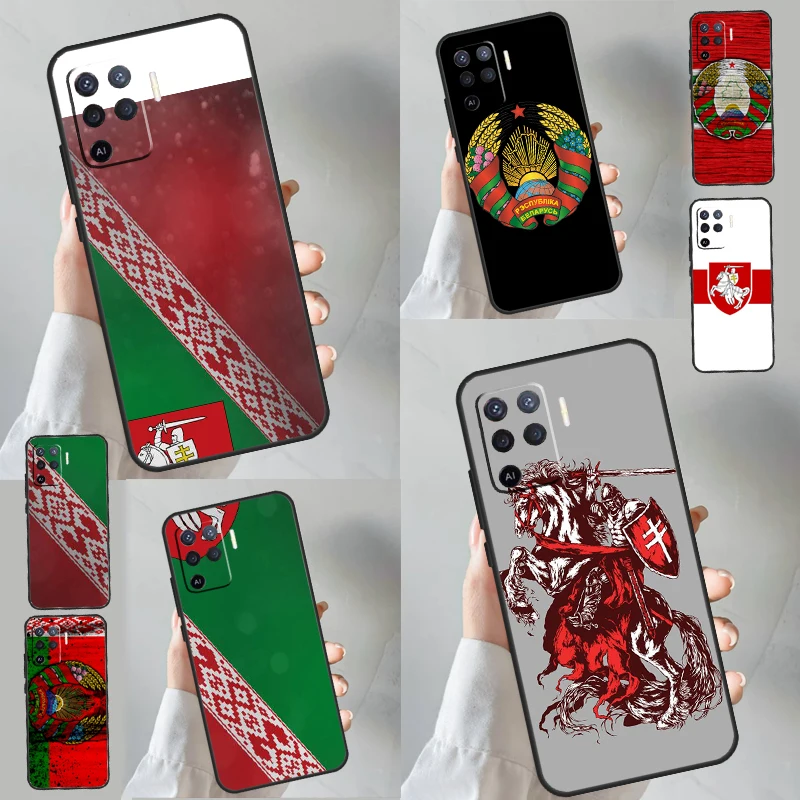 Belarus Flag Coat of Arms For OPPO A94 A74 A54 A96 A76 A16 A77 A57 A17 A15 A53S A54S A57S A5 A9 A31 A53 A52 A72 Case