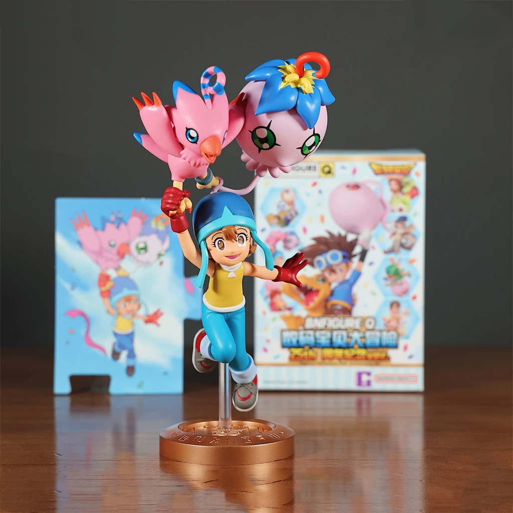 Anime Kawaii Cartoon Digimon Ballon Avontuur 25e Verjaardag Agumon Gabumon Willekeurige Bevestiging Figuur Ornamenten Gift
