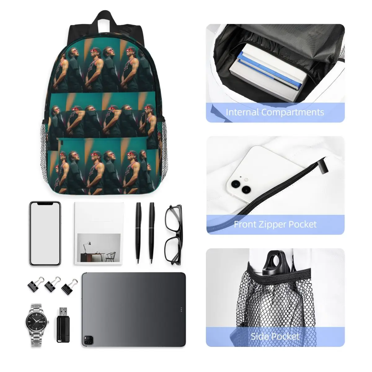 T-Twenty One P-Pilots Backpack Student Boys Girls BookBag Men Women School Bag Laptop Shoulder Bags