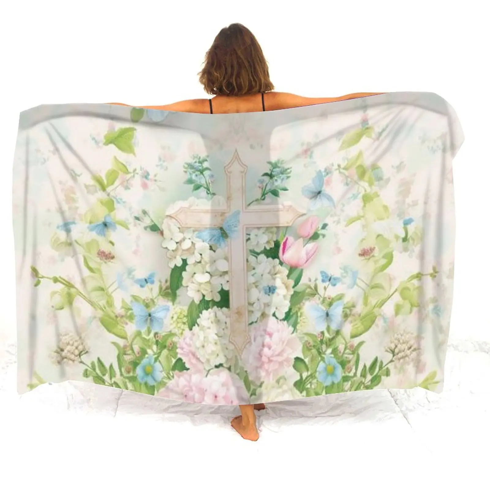 

Летние саронги с цветочным узором, женские шали с яркими цветами, женские саронг-групы, доступны настраиваемые узоры