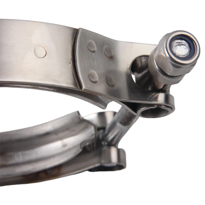 304 الفولاذ المقاوم للصدأ 2.5 "3" 3.5 "بوصة 63 76 89 مللي متر الخامس الفرقة المشبك فقط ل شفة توربو العادم الأنابيب Vband المشبك #3