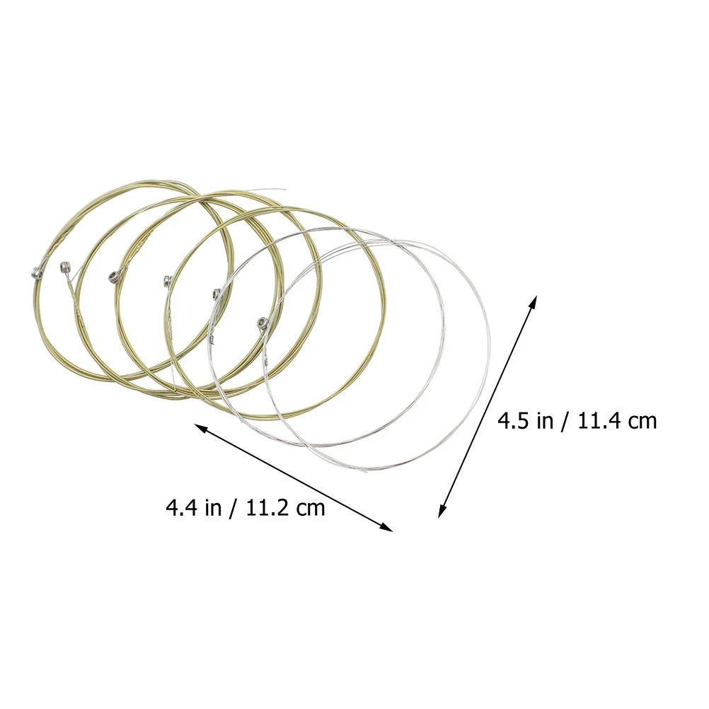 6개입 기타 줄 브라스 어쿠스틱 포크 기타 줄 교체 세트 부식 방지 부드러운 전환 강한 베이스 트레블