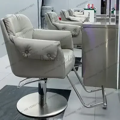 

Modern Lifting Barber Chairs High-end Hairdressing Chair Salon Chair Hair Salon Professional Stainless Steel Hairdressing Chairs