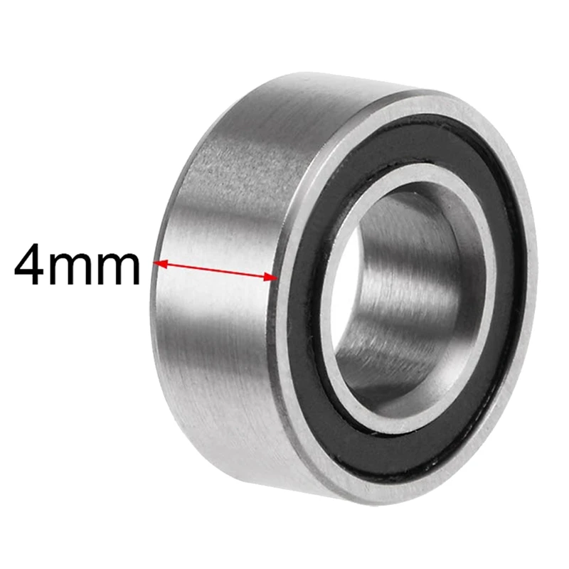 40PCS MR105-2RS 5X10x4mm Ball Bearing Steel Double-Shielded Miniature Ball Bearings,Black image 2