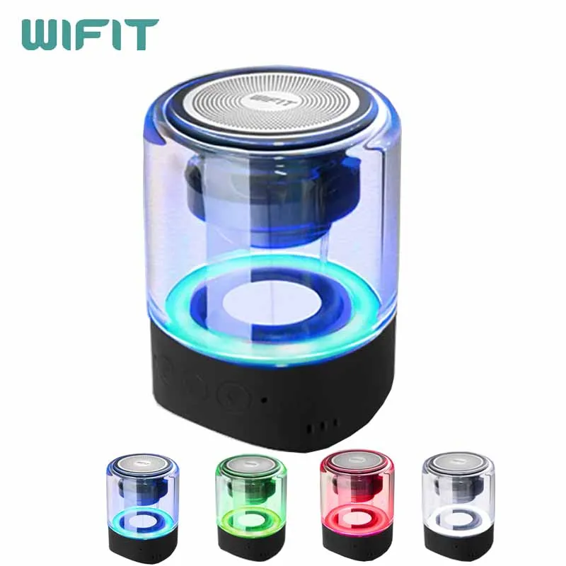 WIFIT Bluetooth Speaker Portable Wishak  Multiple Colourful Flashing Bluetooth5.0 60mm Horn Heavy Bass Effect   800MA Speaker