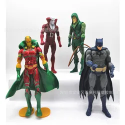 4PCS Hot Toys Dc Hero Doll Batman Superman Wonder Woman Victor Stone Anime Figure Collect Ornaments Decorate Model Gift