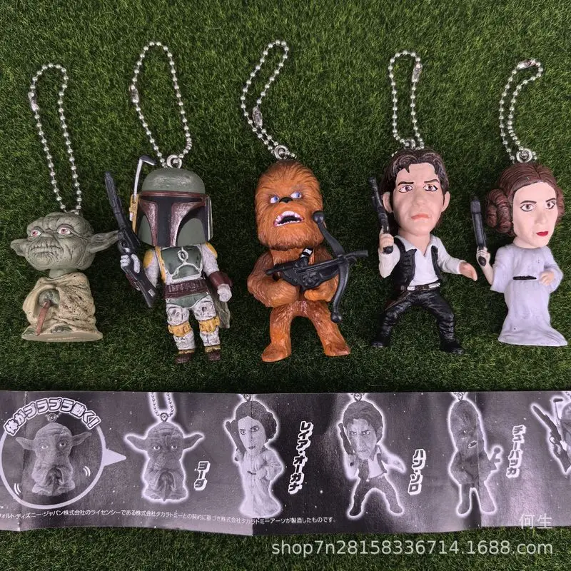 

5pcs Hot Movie Merchandise Star Wars Character Keychain Pendant Bead Chain Figurine Hanging Ornament Bag Collectible For Fans