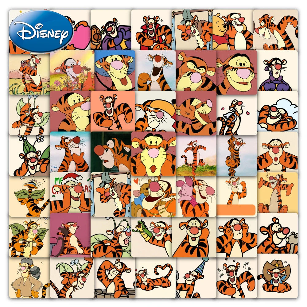 10/30/59pcs Disney Cartoon Tigger Stickers Cute Graffiti Decals Kid Toy DIY Notebook Fridge Laptop Kawaii Classic Sticker Decor