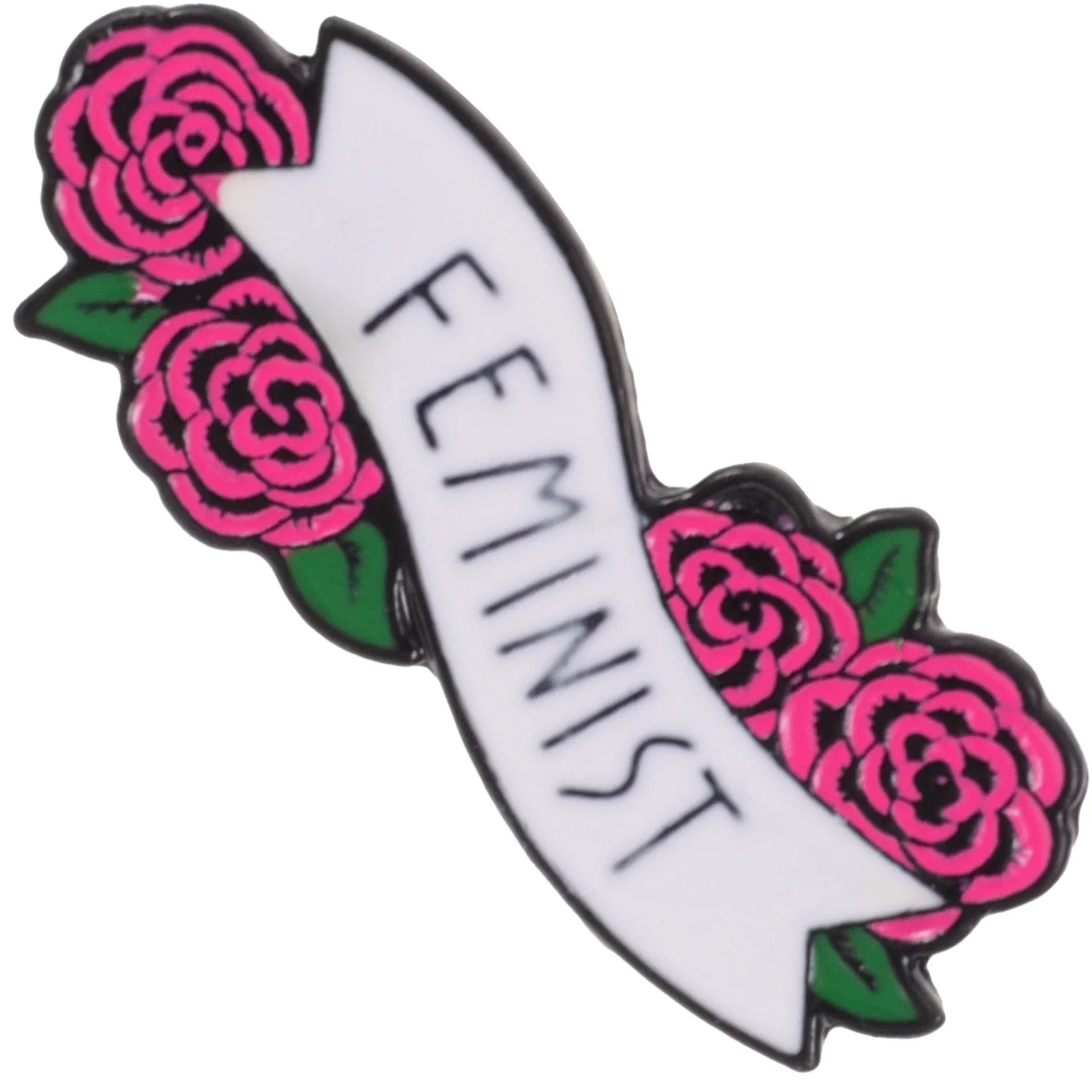 1Pcs Durable Rose Letters Brooch Fine Craft Details Attractive Breastpin Easy to Match Various Styles Suit Jeans Decor