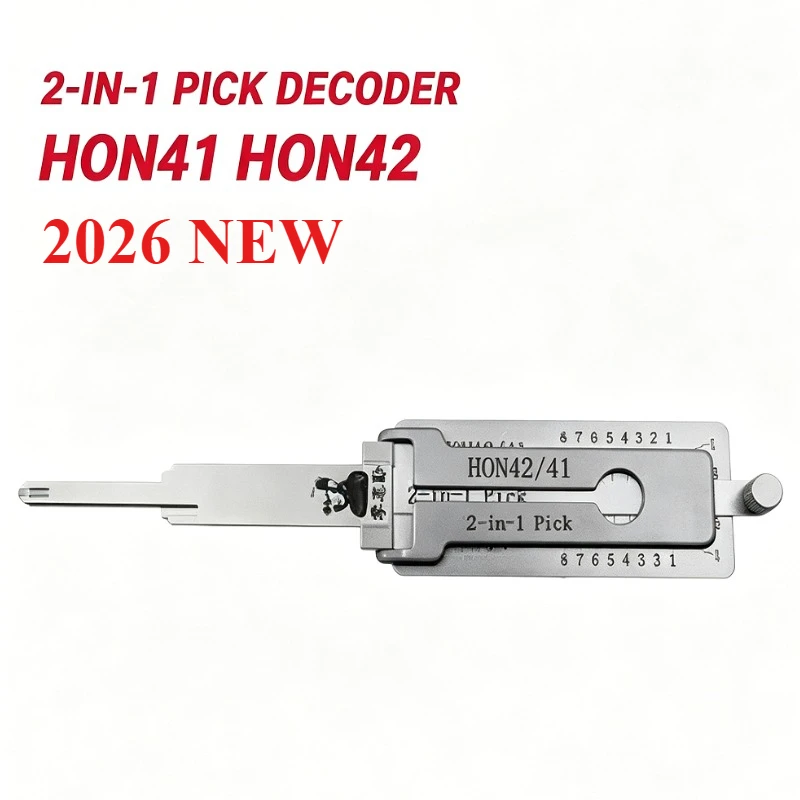1PCS 2026 NEW for Honda Motorcycle Locksmith Tool LISHI Tools HON42 41 Hon42/41 2 in 1 and Key Reader Master Key Ganzua