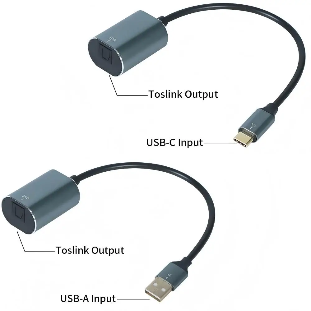 Hochwertiges Optisches Audiokabel USB-C auf TOSLINK Buchse Adapter USB-A auf TOSLINK Buchse Adapter für Smartphones und Laptops