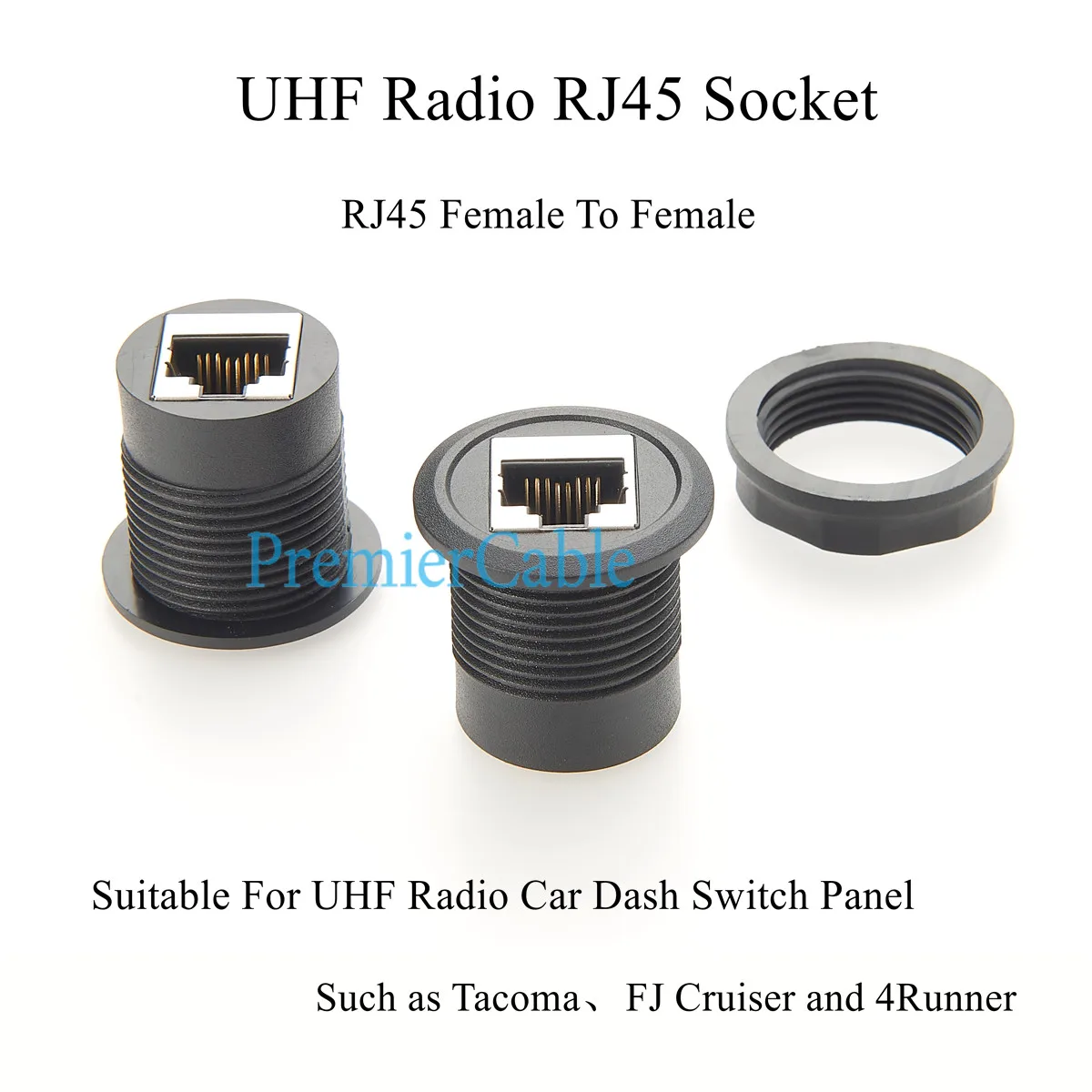 UHF-Funk-RJ45-Buchse RJ45-Mikrofonadapter UHF-Funk-Durchgangs-RJ45-Stecker Auto-Armaturenbrett-Schalter RJ45-Konverter RJ45-Buchse – Detail 2
