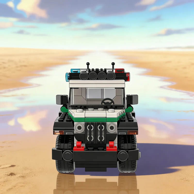 

254pcs MOC Jeepped Gladiator U S Park Ranger City Police Model Toys Building Blocks Construction Christmas Gifts Idea Brick